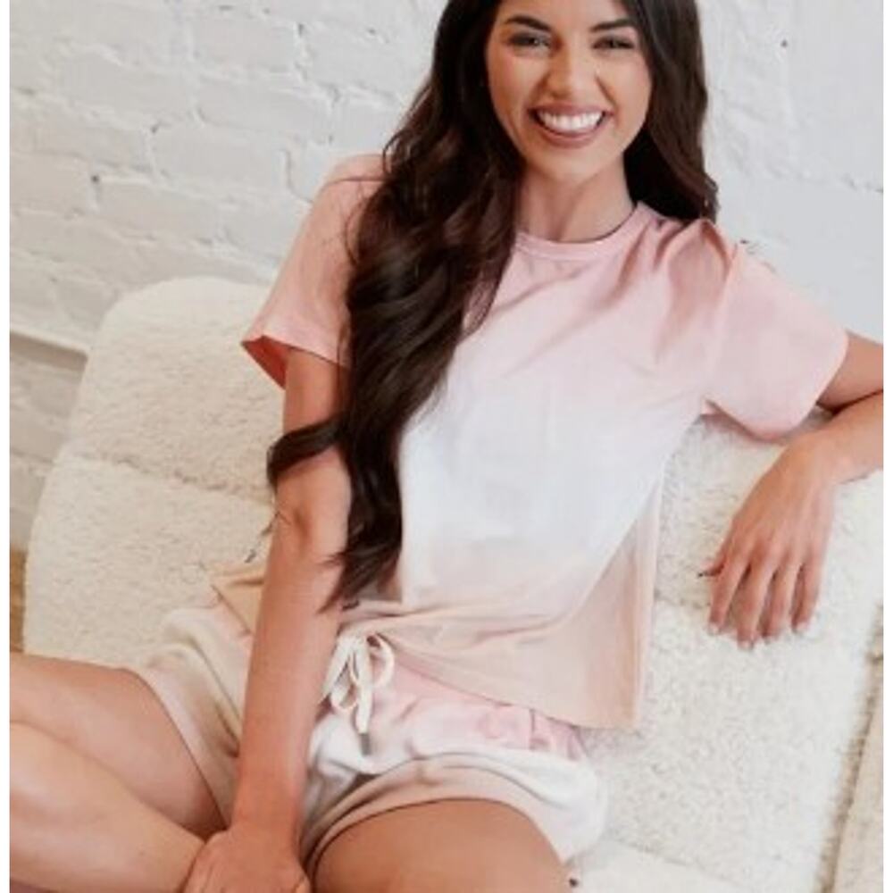 NWT feat soft cotton treecell short sleeves tshirts cropped stretch pink prewett